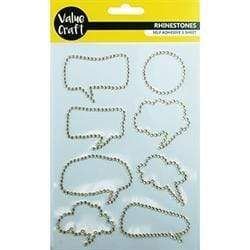 AussieSuperStore Art & Craft Essentials Rhinestones Speech Gold Rhinestones Stickers Speech Gold | Craft Party Embellishment Decoration 9331468049814 VCR207